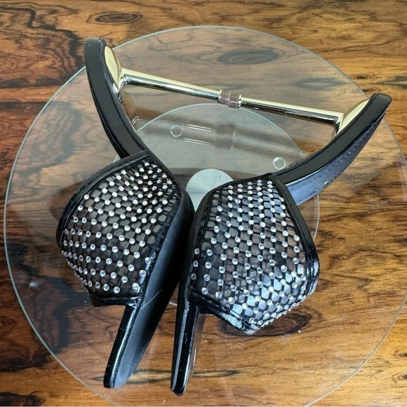 Chase and Chloe Ariane Rhinestone Mesh Sandal - black - 7 - Picture 12 of 15